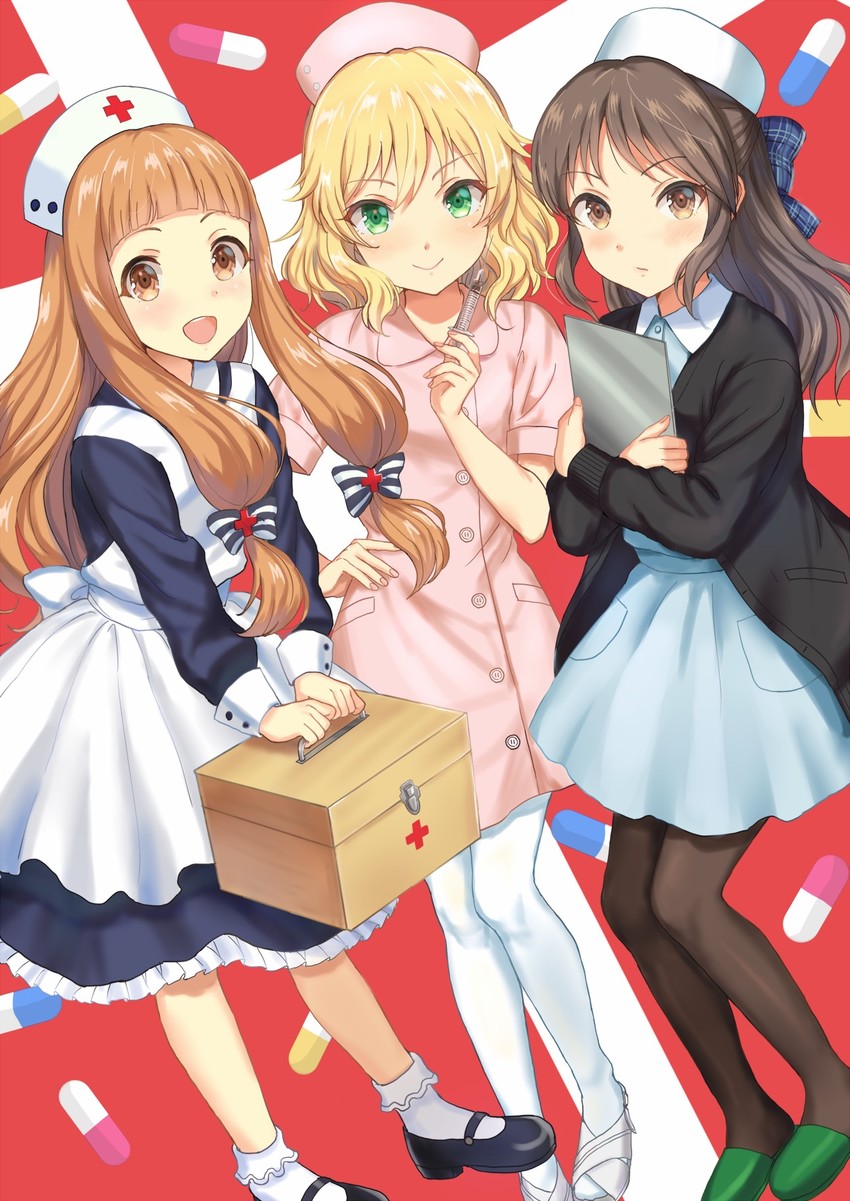 tachibana arisu, sakurai momoka, and ichihara nina (idolmaster and 1 more) drawn by sakamuke