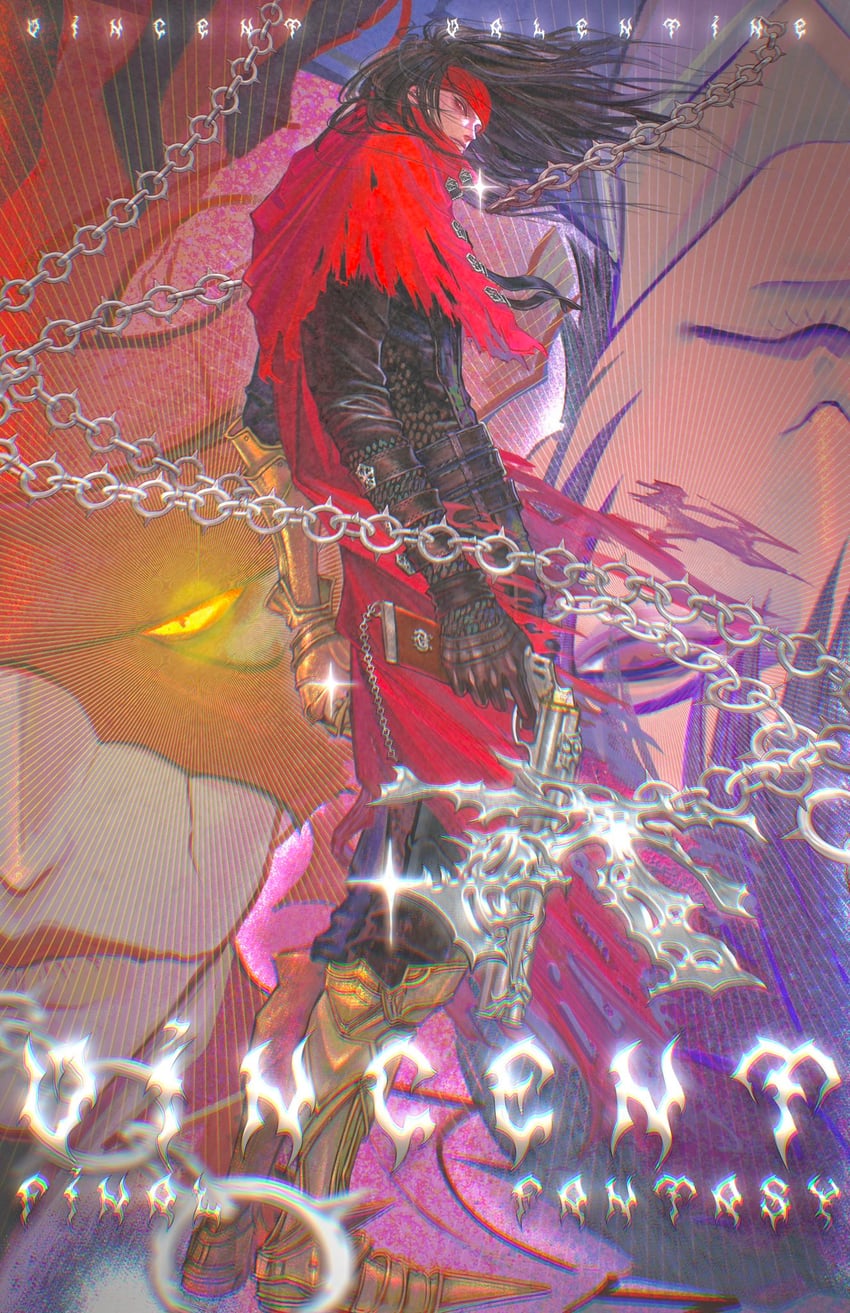 vincent valentine (final fantasy and 3 more) drawn by niuuage