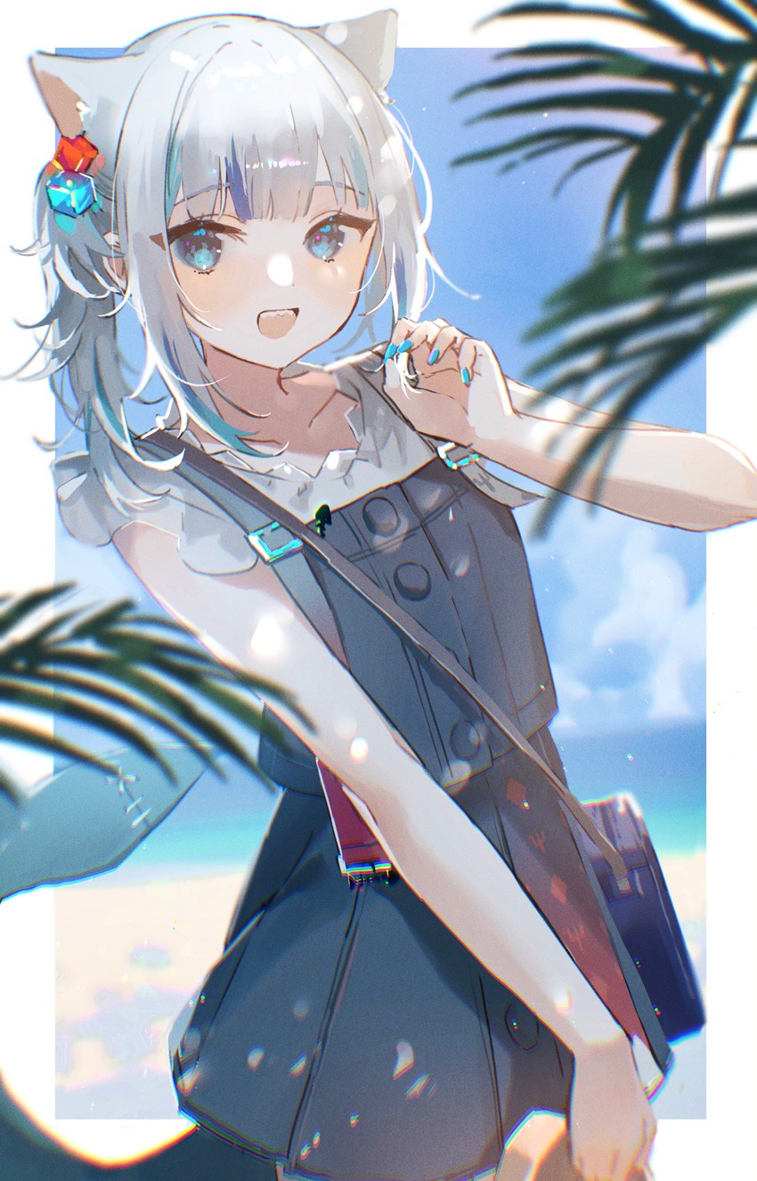 gawr gura (hololive and 1 more) drawn by oyuyu