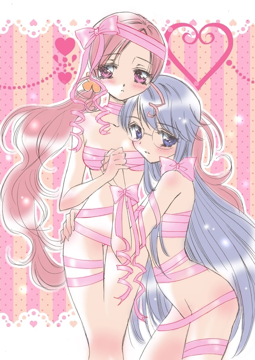 hanasaki tsubomi and tsukikage yuri (precure and 1 more) drawn by muumin