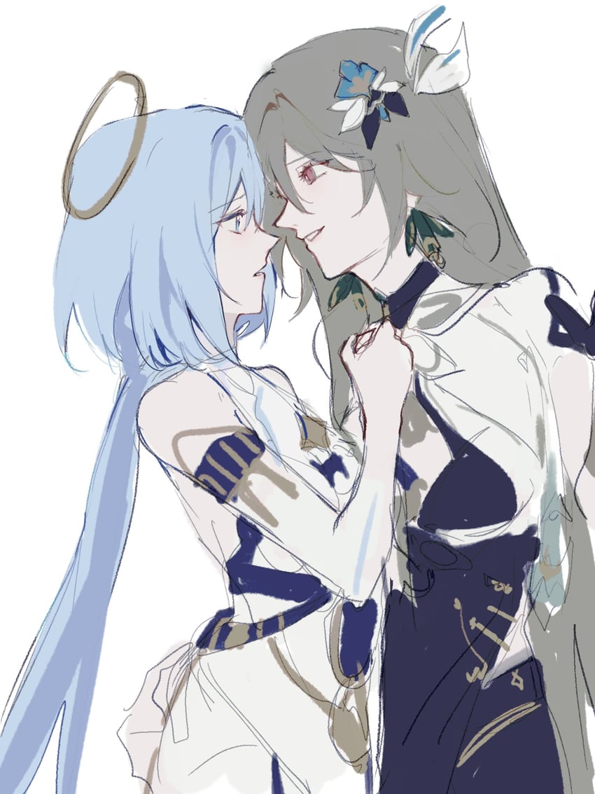 griseo and vita (honkai and 1 more) drawn by oldsprout1108
