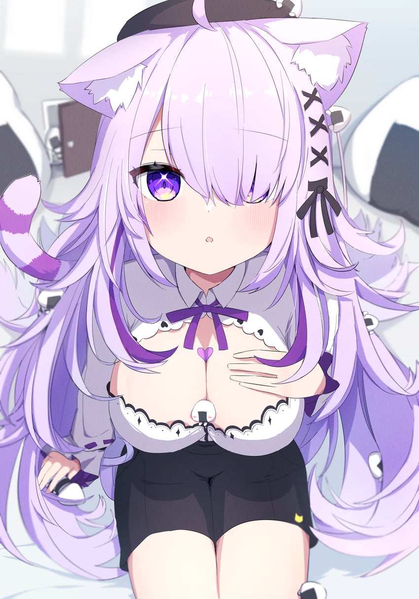 nekomata okayu and onigirya (hololive) drawn by tarakore_sauce