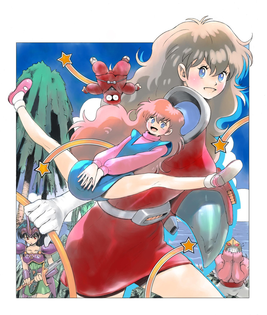 kanda momo and amazona (wonder momo) drawn by yasuda_akira