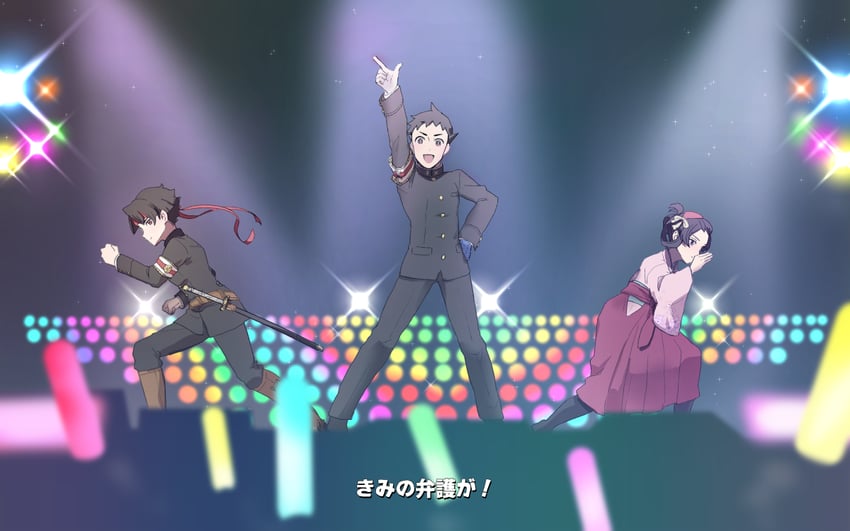 ryunosuke naruhodo, kazuma asogi, and susato mikotoba (umamusume and 2 more) drawn by natsu_(72fe)