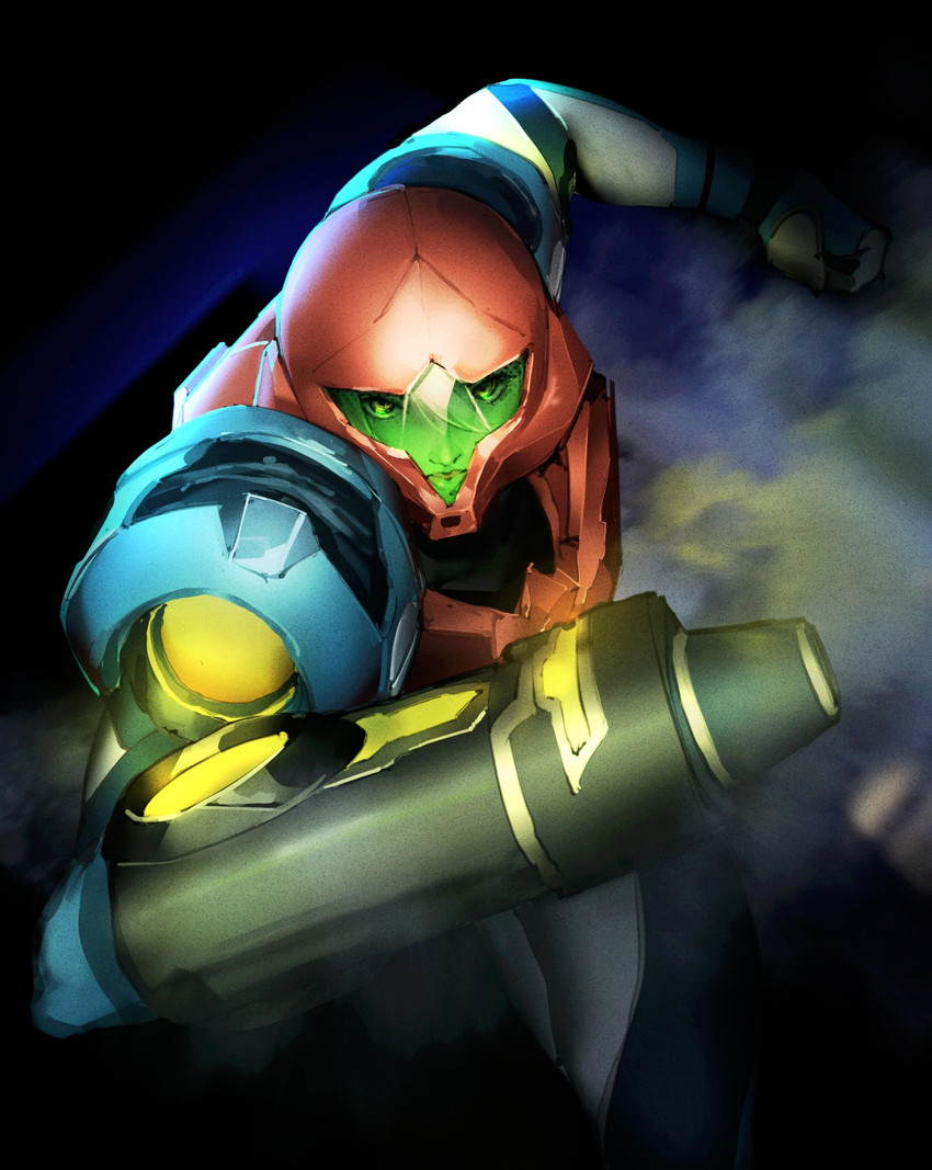 samus aran (metroid and 1 more) drawn by kuno_(runkunochan)