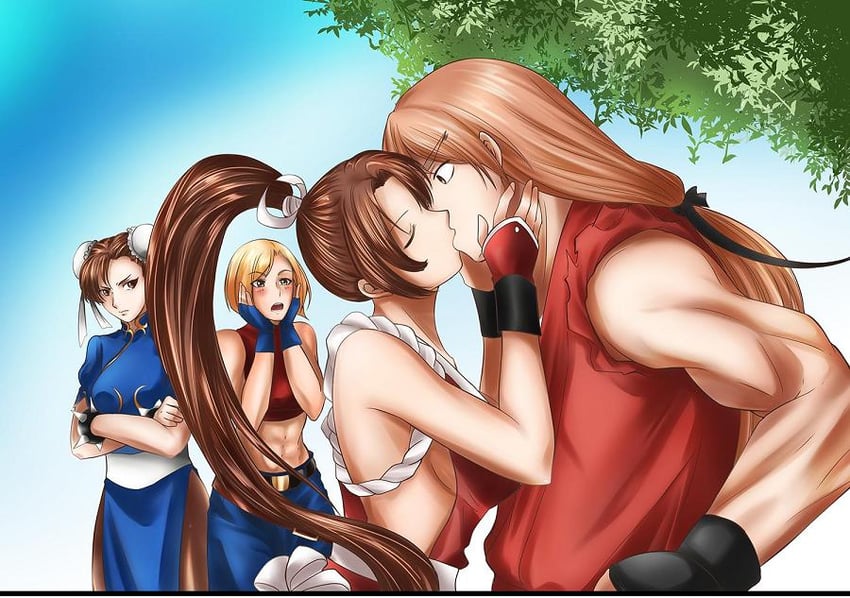 chun-li, shiranui mai, ken masters, and blue mary (street fighter and 3 more) drawn by nao_yukiko