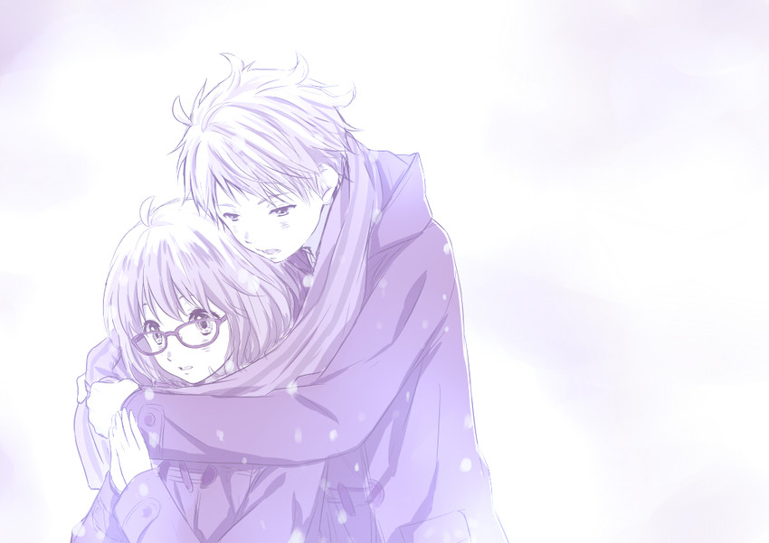 kuriyama mirai and kanbara akihito (kyoukai no kanata) drawn by rito453