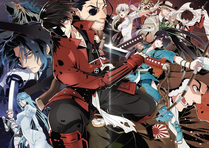 nasu no yoichi, shimazu toyohisa, hijikata toshizou, oda nobunaga, olmine, and 7 more (drifters) drawn by fujiwara_riyu