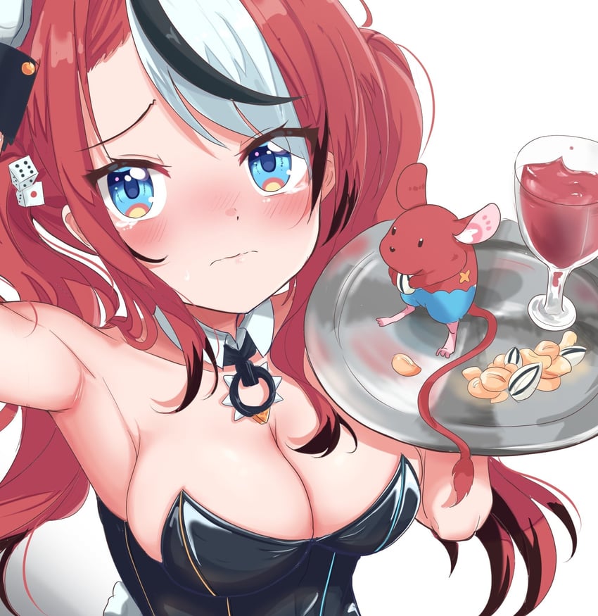 hakos baelz and mr. squeaks (hololive and 1 more) drawn by cafelittle