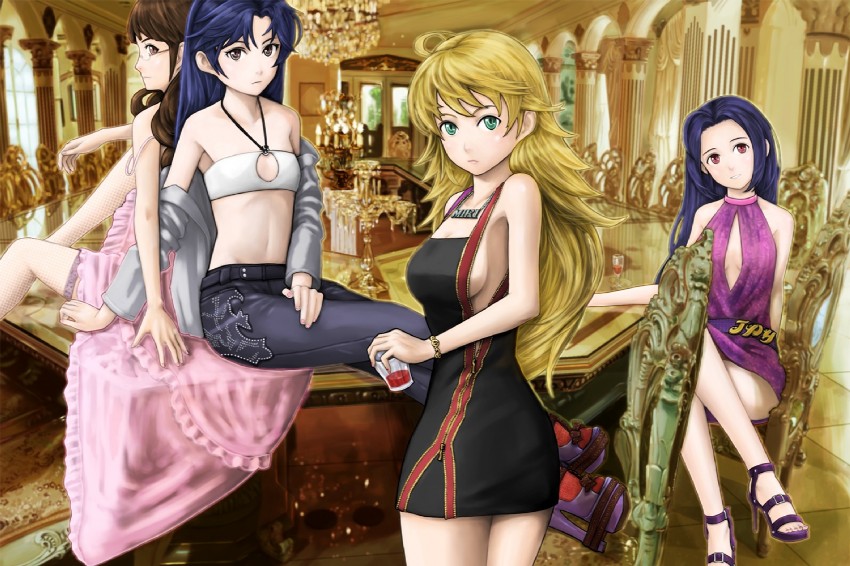 hoshii miki, kisaragi chihaya, miura azusa, and akizuki ritsuko (idolmaster) drawn by raikou_(yorimitsu)