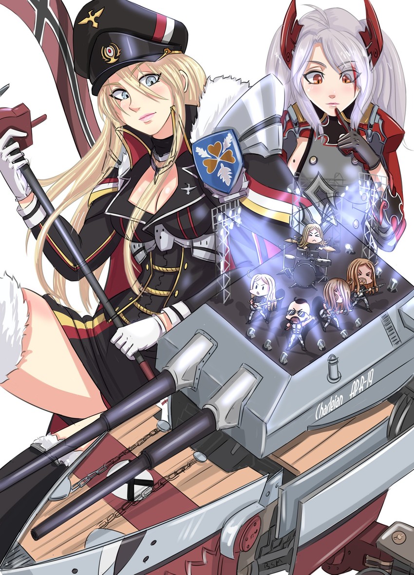 prinz eugen, bismarck, joakim broden, tommy johansson, par sundstrom, and 2 more (azur lane and 2 more) drawn by charleian