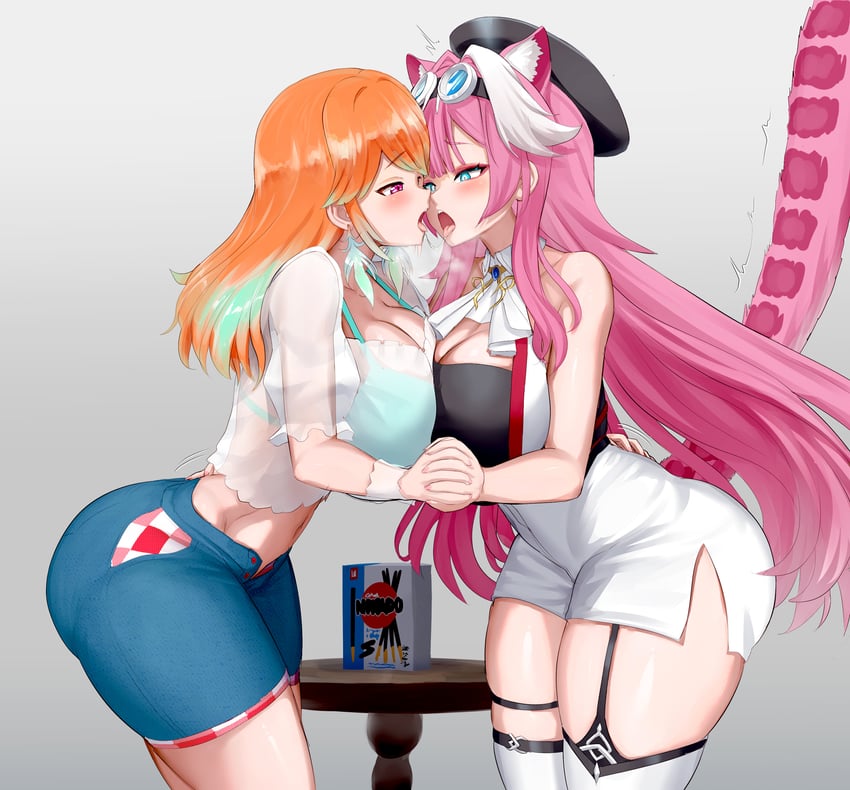 takanashi kiara and raora panthera (hololive and 1 more) drawn by jadf