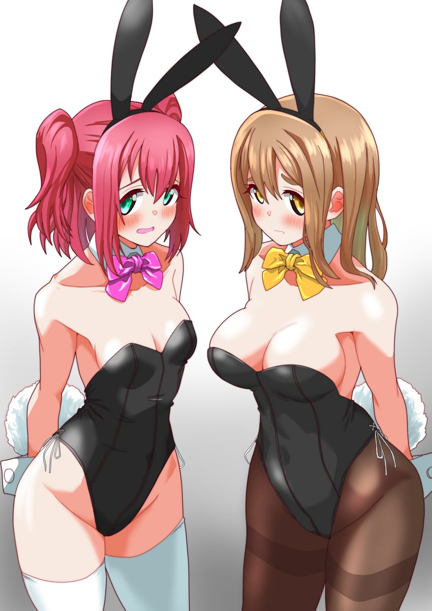 kunikida hanamaru and kurosawa ruby (love live! and 1 more) drawn by chokkakudo