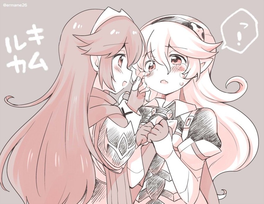 lucina and female corrin (fire emblem and 4 more) drawn by eromame