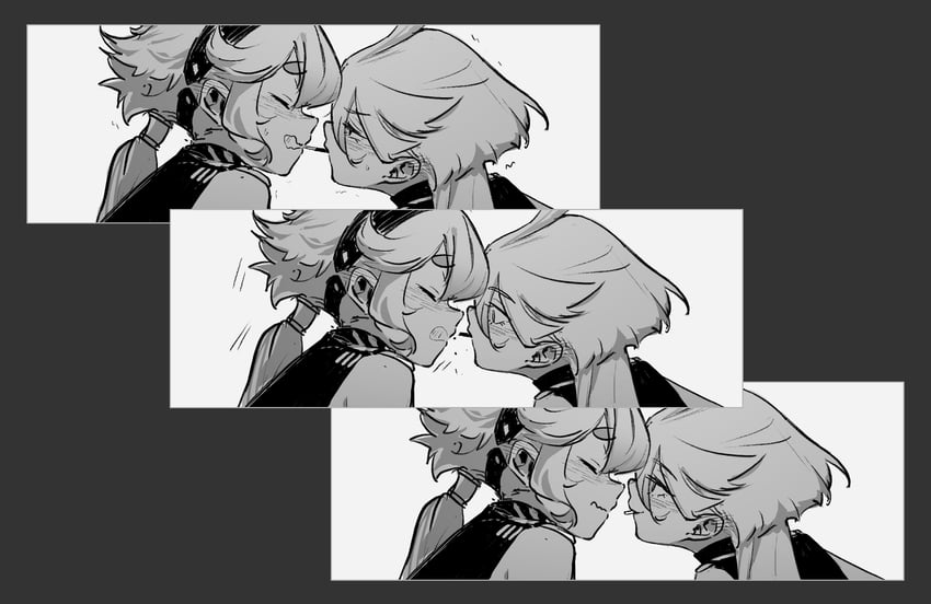 suletta mercury and miorine rembran (gundam and 1 more) drawn by ani_lu