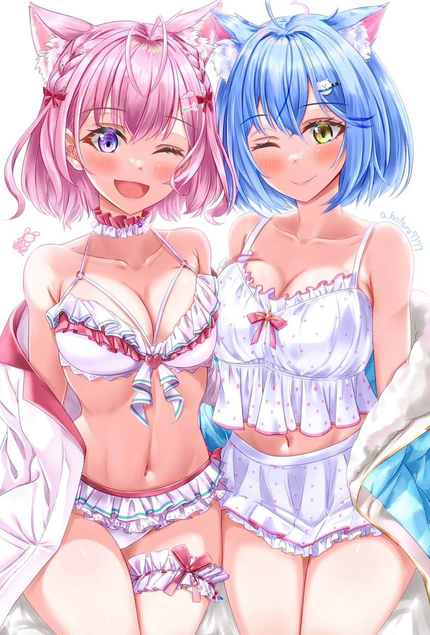 yukihana lamy and hakui koyori (hololive) drawn by ayakase_hotaru