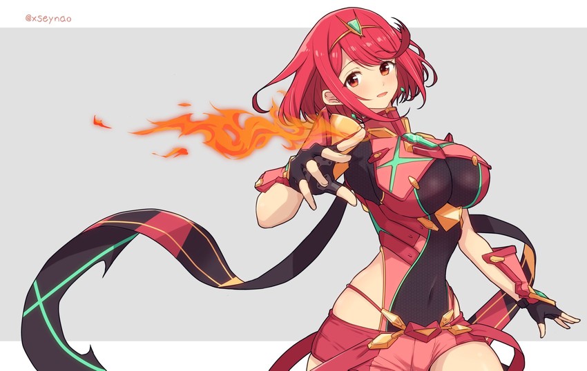 pyra (xenoblade chronicles and 1 more) drawn by mochimochi_(xseynao)