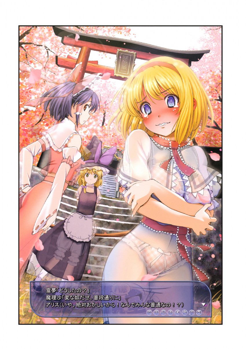 hakurei reimu, kirisame marisa, and alice margatroid (touhou) drawn by aka_ringo