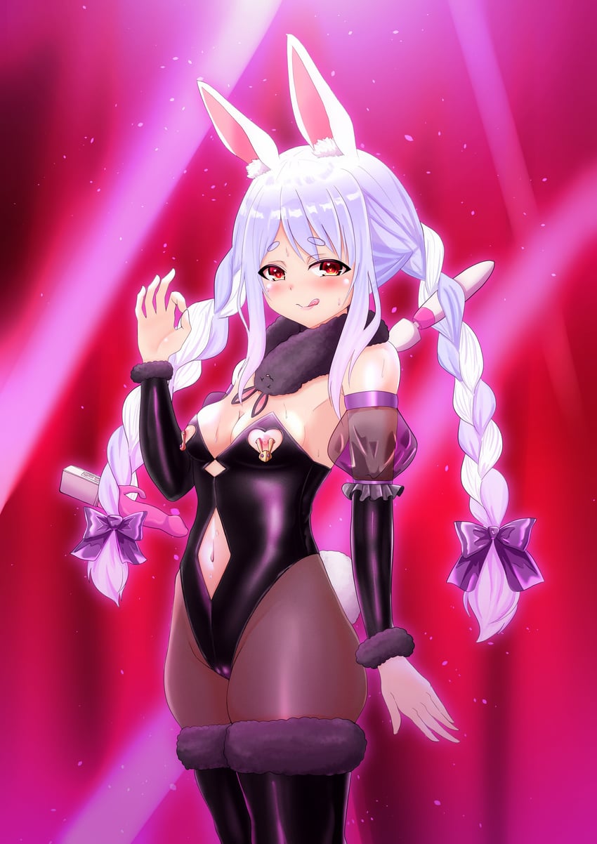 usada pekora and don-chan (hololive) drawn by ishi_no_shita