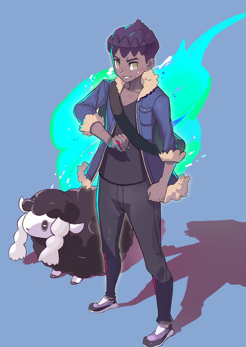 hop and wooloo (pokemon and 1 more) drawn by hiro_(user_negm3832)