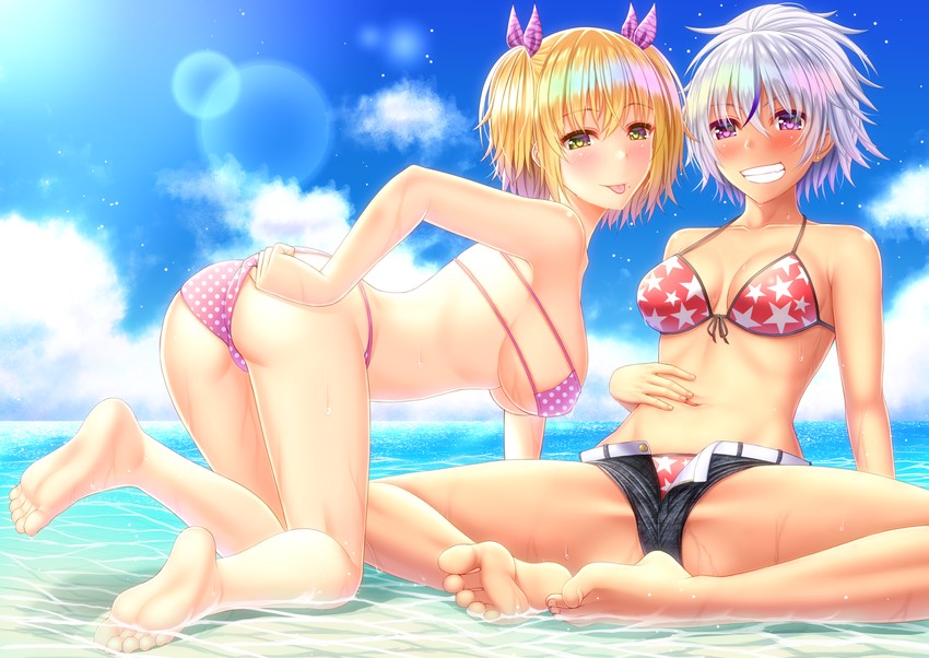 wakakusa moena and murasame shiko (dokyuu hentai hxeros) drawn by shirouzu_myuuta