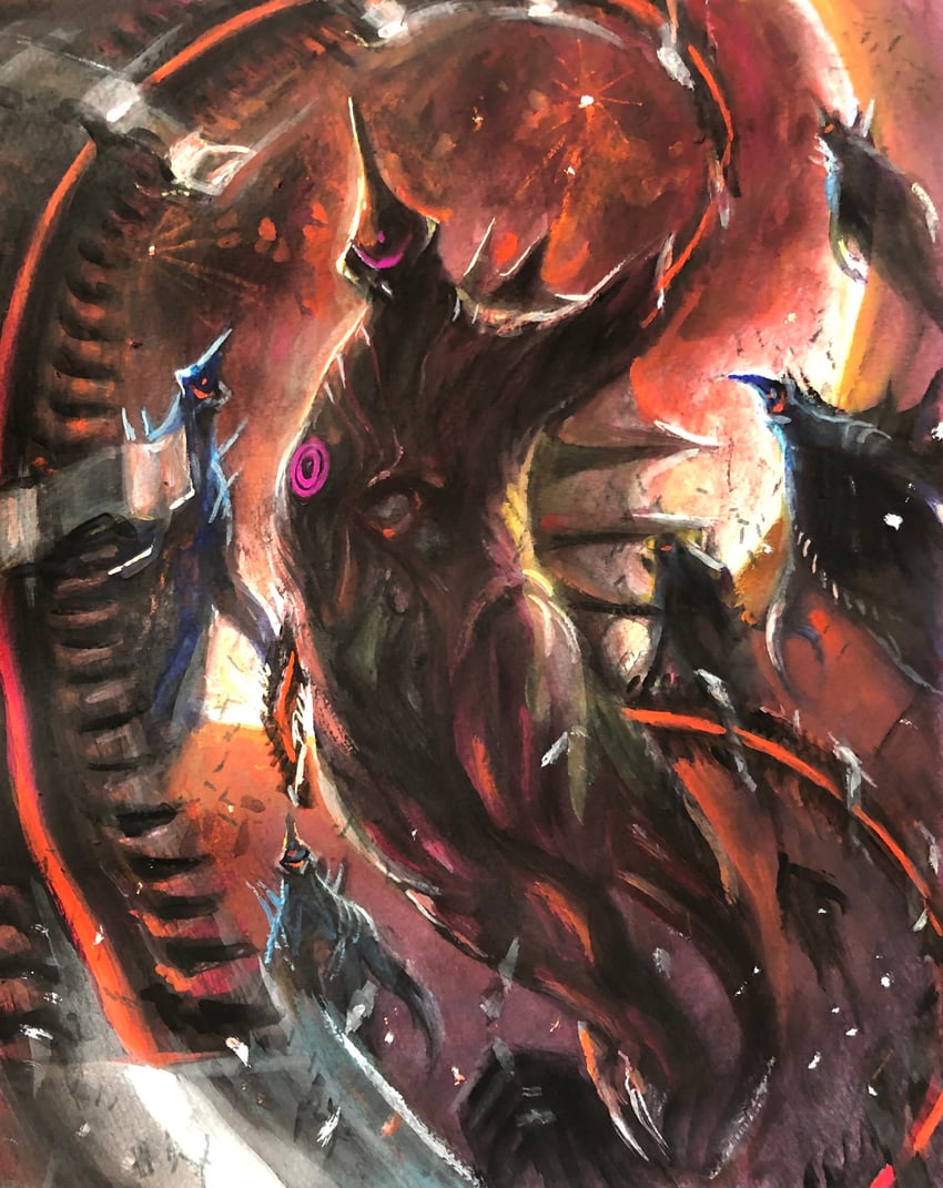 gigan, gigan rex, and gigan miles (godzilla and 2 more) drawn by g.n.a