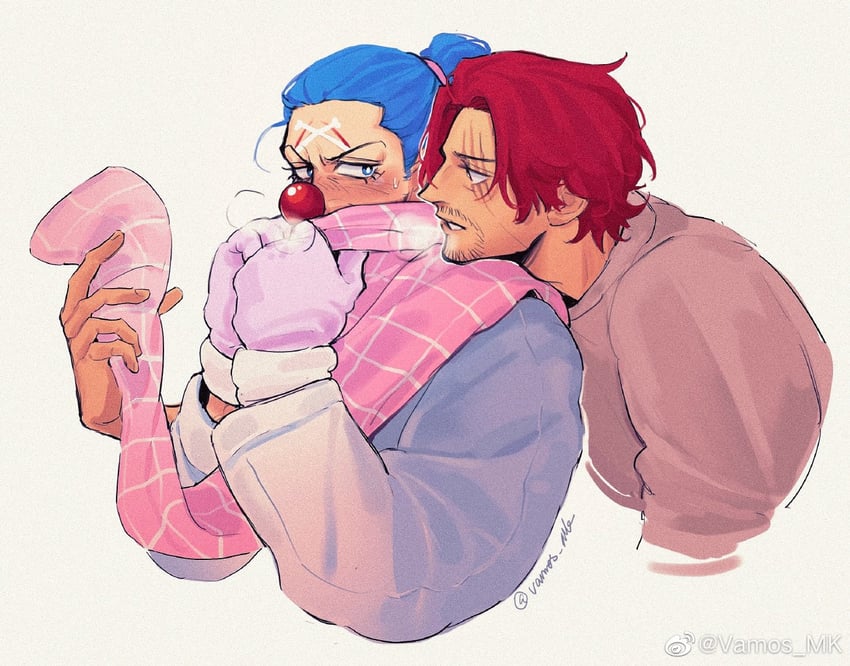 shanks and buggy the clown (one piece) drawn by vamos_mk