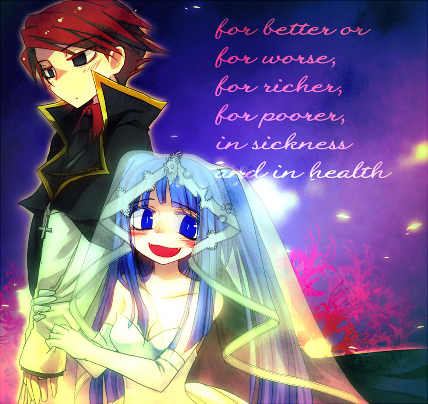 ushiromiya battler and furudo erika (umineko no naku koro ni and 1 more) drawn by hanui