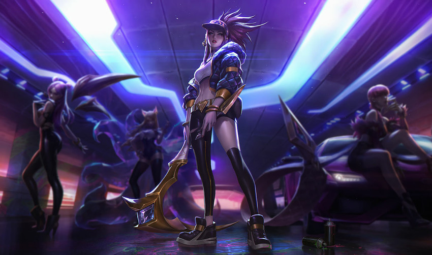 ahri, akali, evelynn, kai'sa, k/da akali, and 3 more (league of legends)