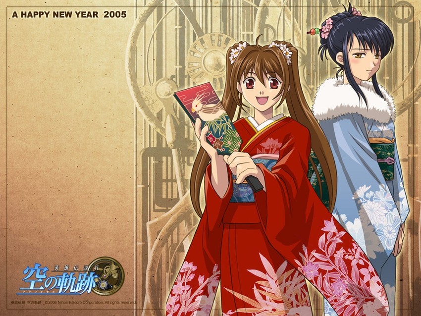 estelle bright and joshua bright (eiyuu densetsu and 1 more) drawn by shiina_yuu