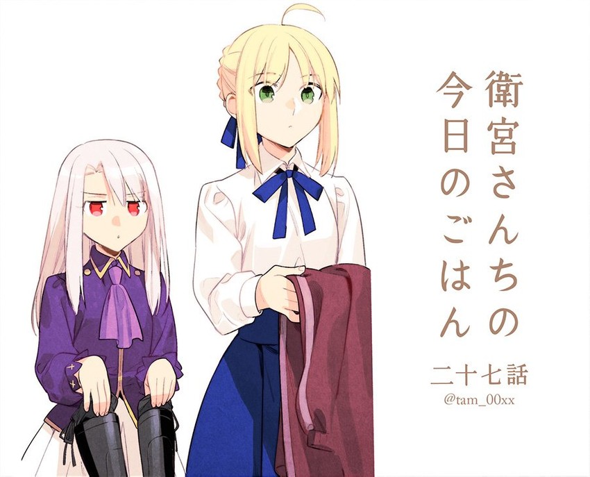 artoria pendragon, saber, and illyasviel von einzbern (fate and 1 more) drawn by taa_(acid)