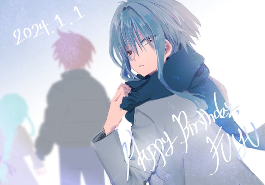maeno aki, ushirono fuyu, and ushirono natsu (zeno) drawn by haep0912