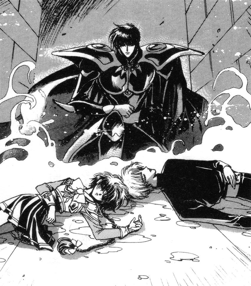 shidou hikaru, eagle vision, and lantis (magic knight rayearth) drawn by clamp_(circle)