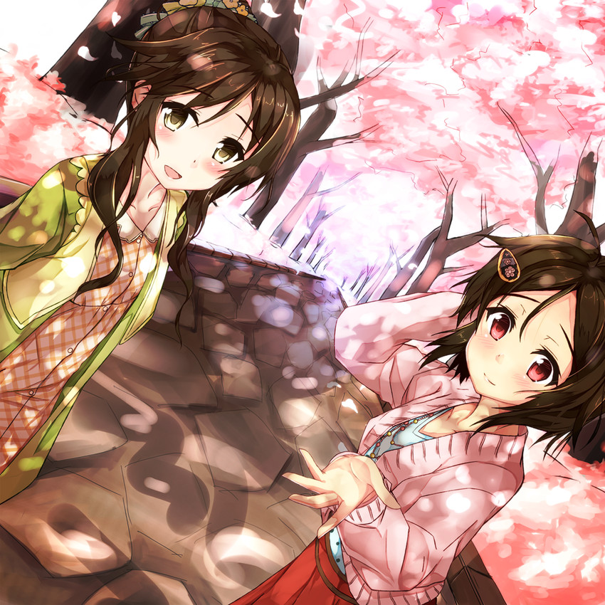 takamori aiko and domyoji karin (idolmaster and 1 more) drawn by kazasuzu