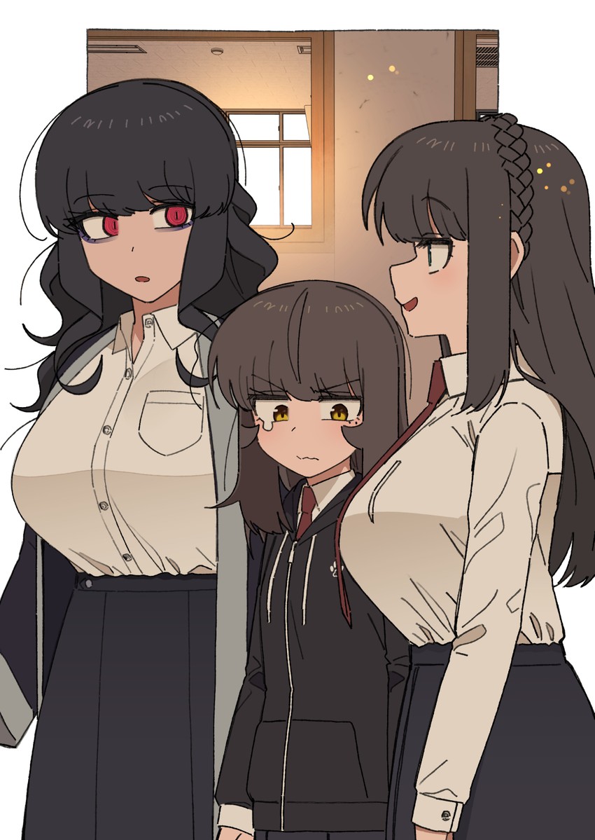 han nuri, yang darae, and kim jisoo (original and 1 more) drawn by nakta