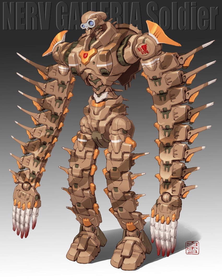 laputa robot (neon genesis evangelion and 1 more) drawn by maeda_hiroyuki