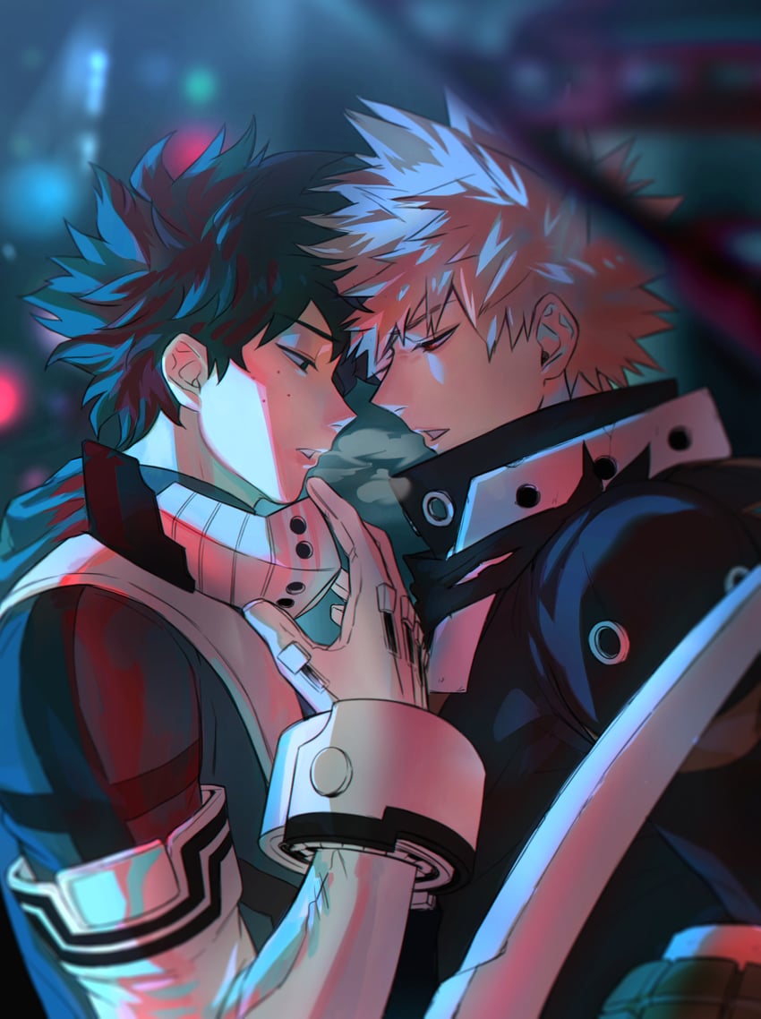 midoriya izuku and bakugou katsuki (boku no hero academia) drawn by namarigenshi