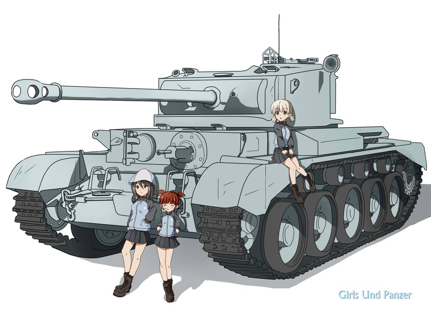mika, aki, and mikko (girls und panzer) drawn by sebunsu