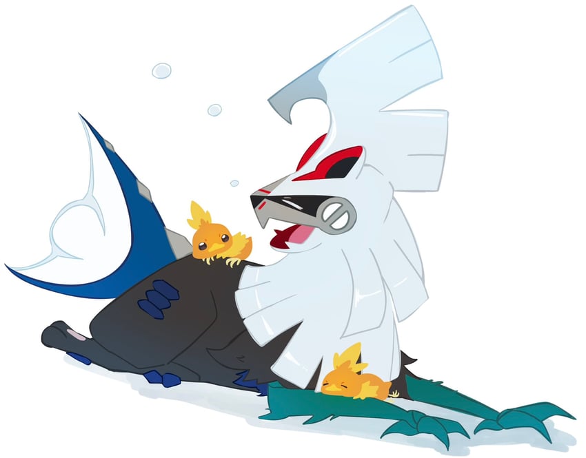 torchic and silvally (pokemon) drawn by e_eee_g