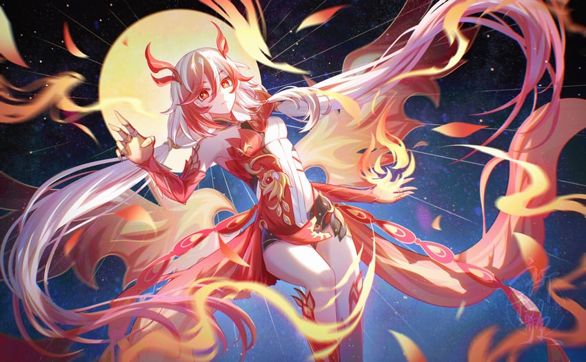 fu hua (honkai and 1 more) drawn by aqinorz