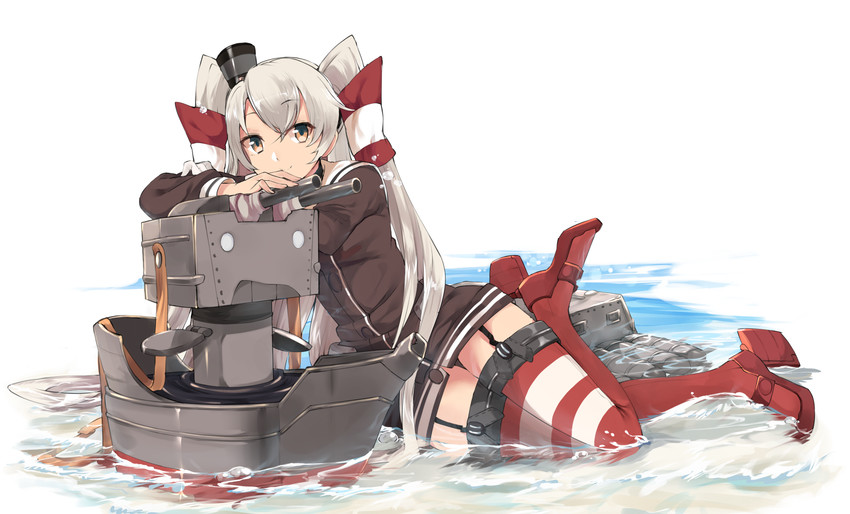 amatsukaze and rensouhou-kun (kantai collection) drawn by touzai_(poppin_phl95)