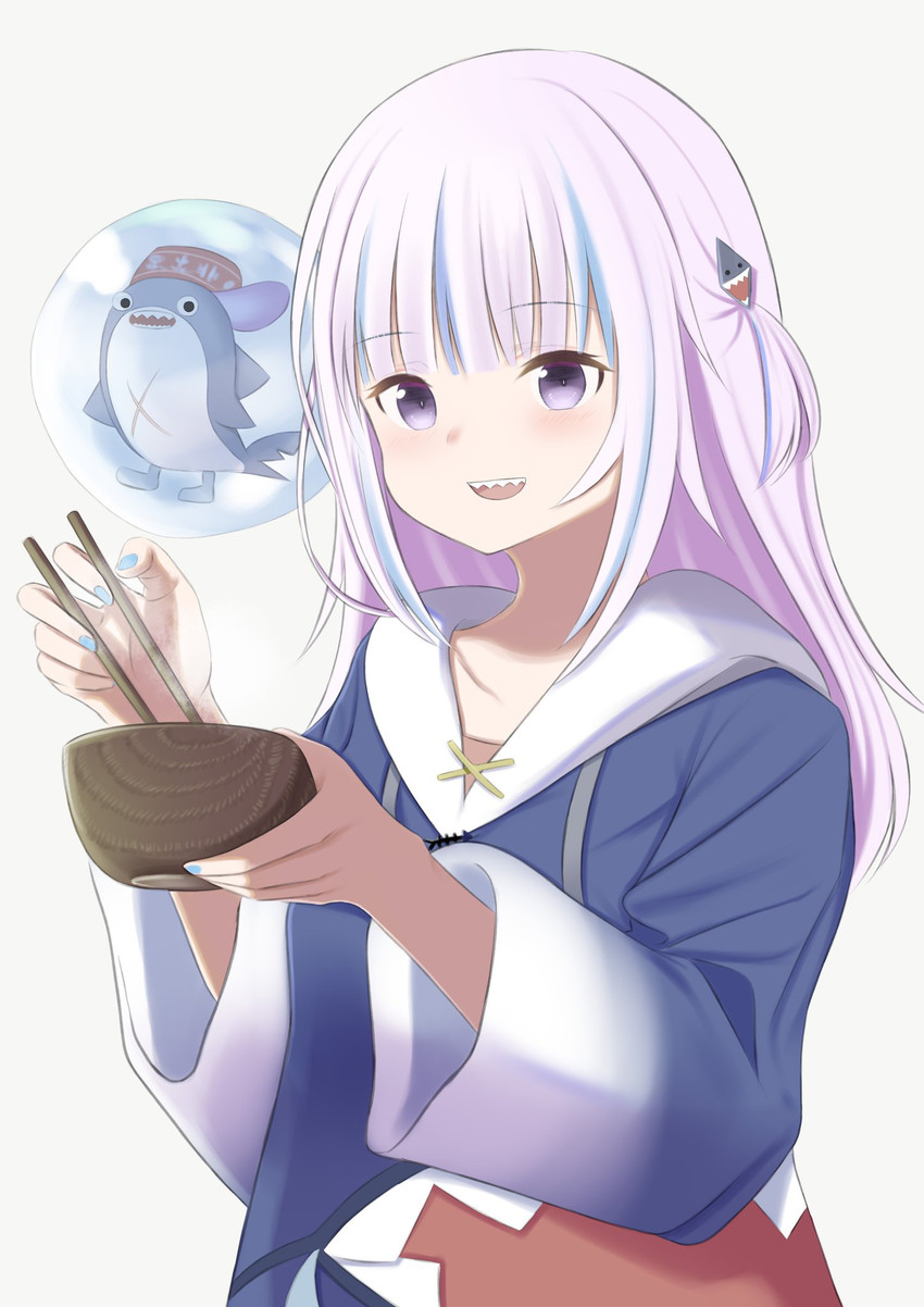 gawr gura and bloop (hololive and 1 more) drawn by natsuki_(natukituki)