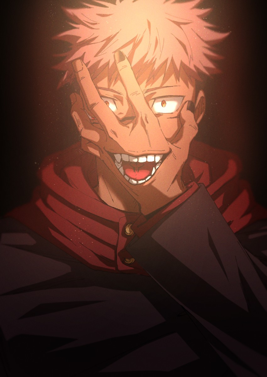 itadori yuuji and ryoumen sukuna (jujutsu kaisen) drawn by lelelemonadee