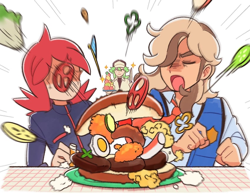 n, silver, and arven (pokemon and 4 more) drawn by chueog