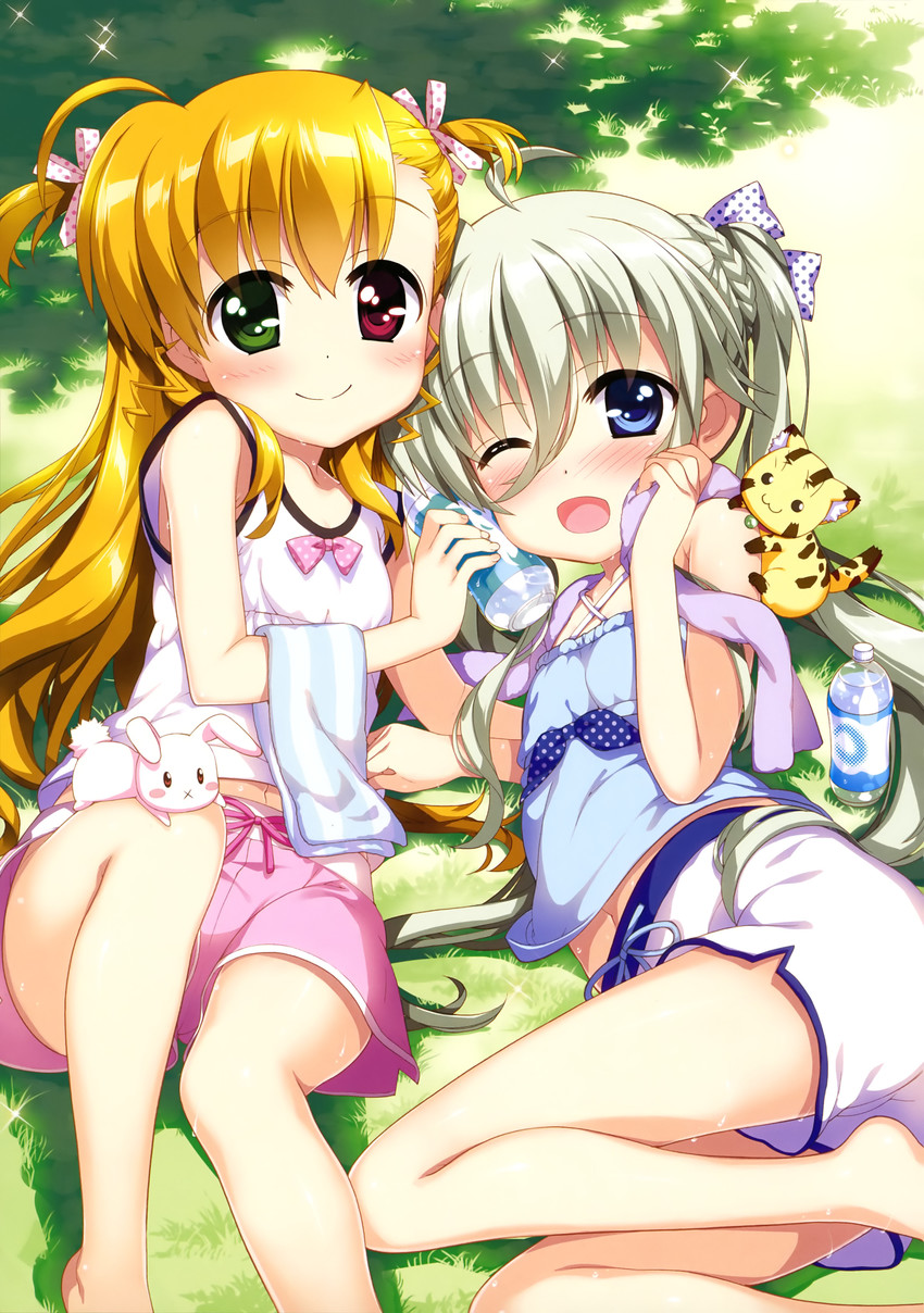vivio, einhard stratos, sacred heart, and asteion (lyrical nanoha and 1 more) drawn by fujima_takuya