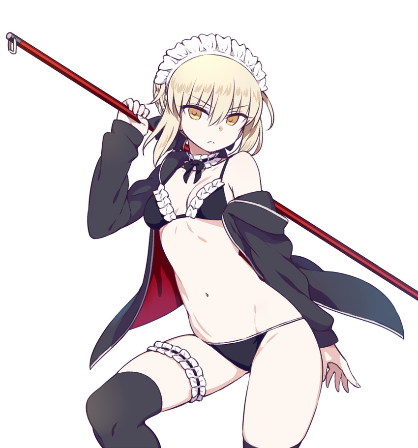 artoria pendragon and saber alter (fate and 1 more) drawn by chan_co