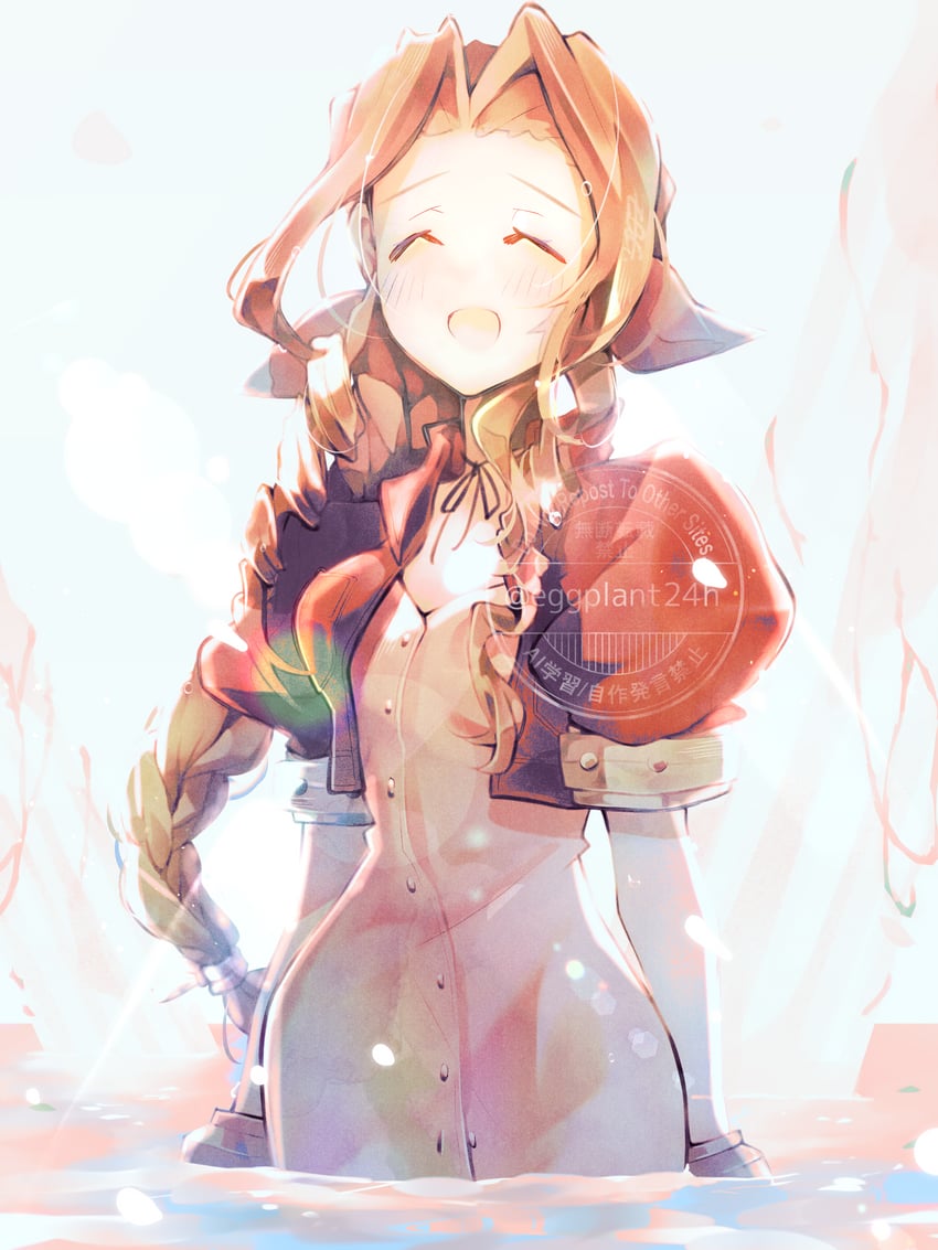 aerith gainsborough (final fantasy and 1 more) drawn by eggplant24h