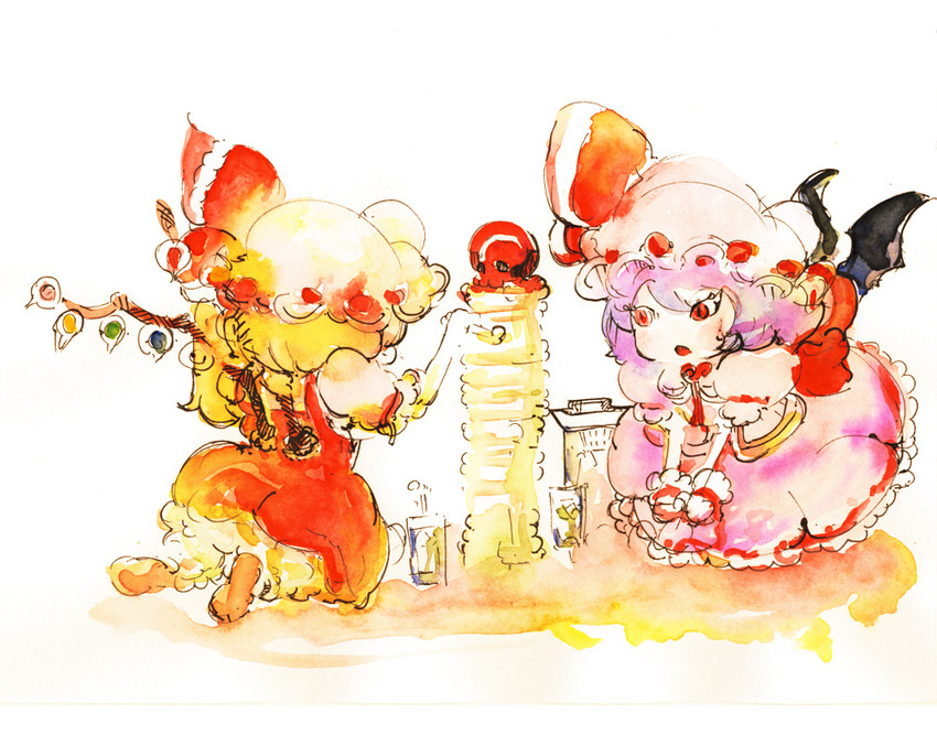 remilia scarlet and flandre scarlet (touhou) drawn by syd-mido