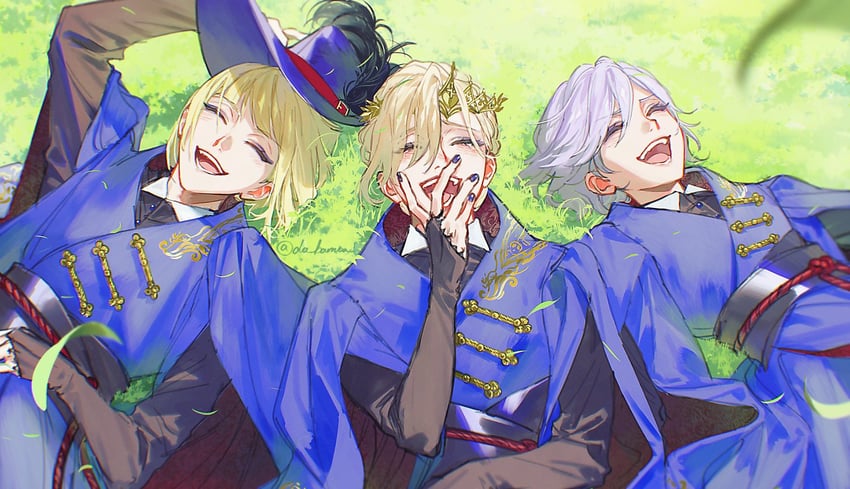 epel felmier, vil schoenheit, and rook hunt (twisted wonderland) drawn by mondaba
