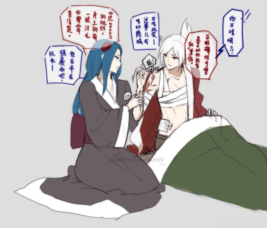 riven and irelia (league of legends) drawn by supershrimpcakes